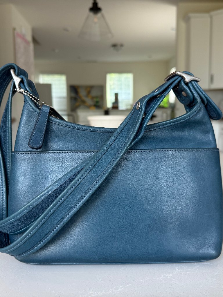 Vintage Coach Blue Legacy Pocket Zip 9136
